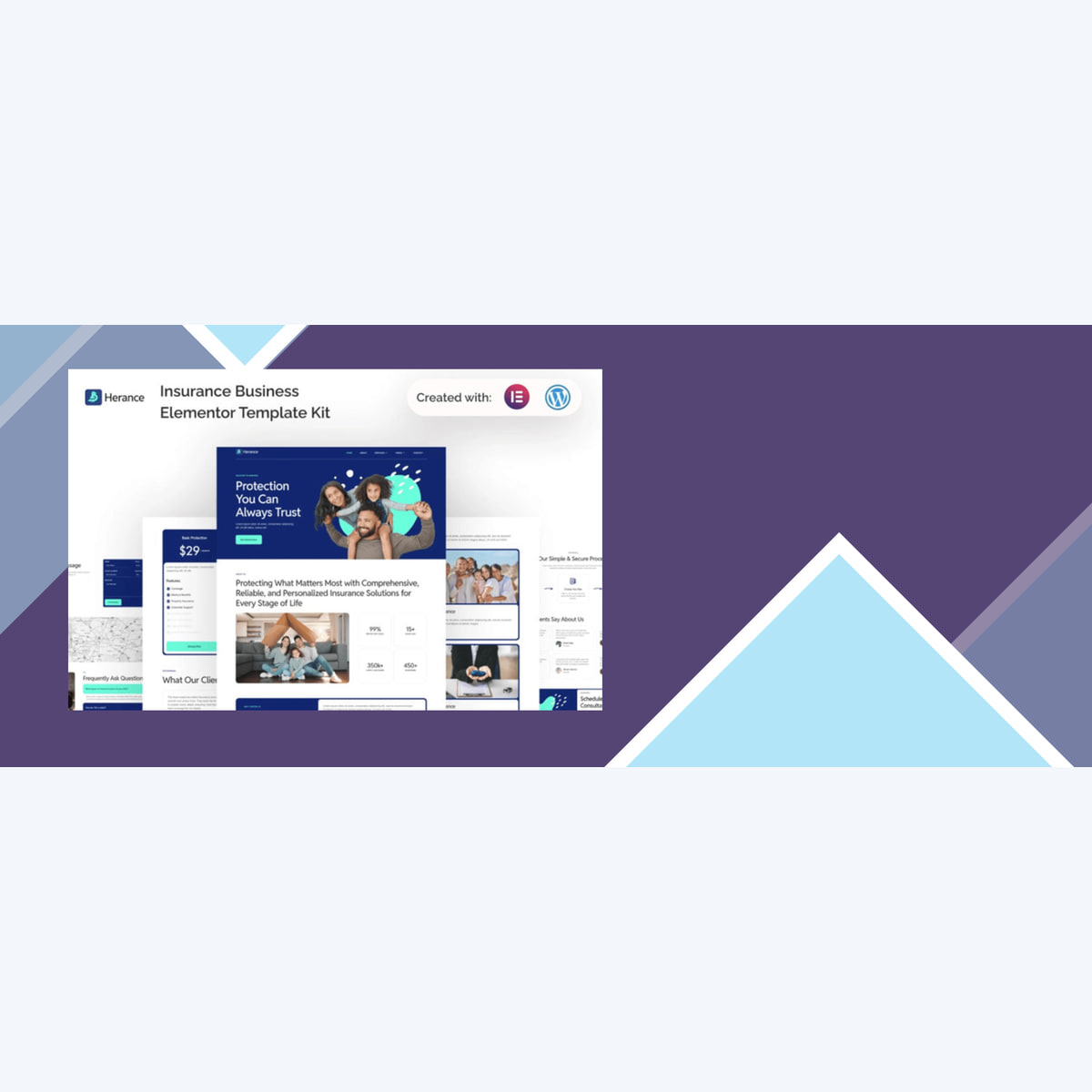 Herance – Insurance Company Elementor Template Kit