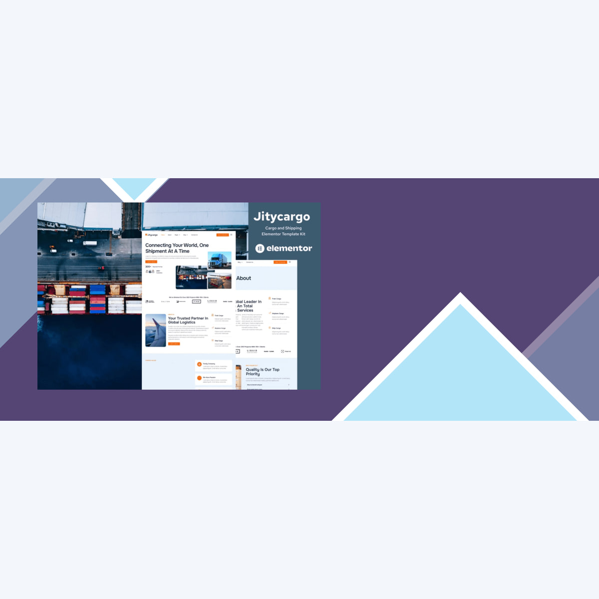 Jitycargo – Logistic Cargo and Transportation Elementor Pro Template Kit