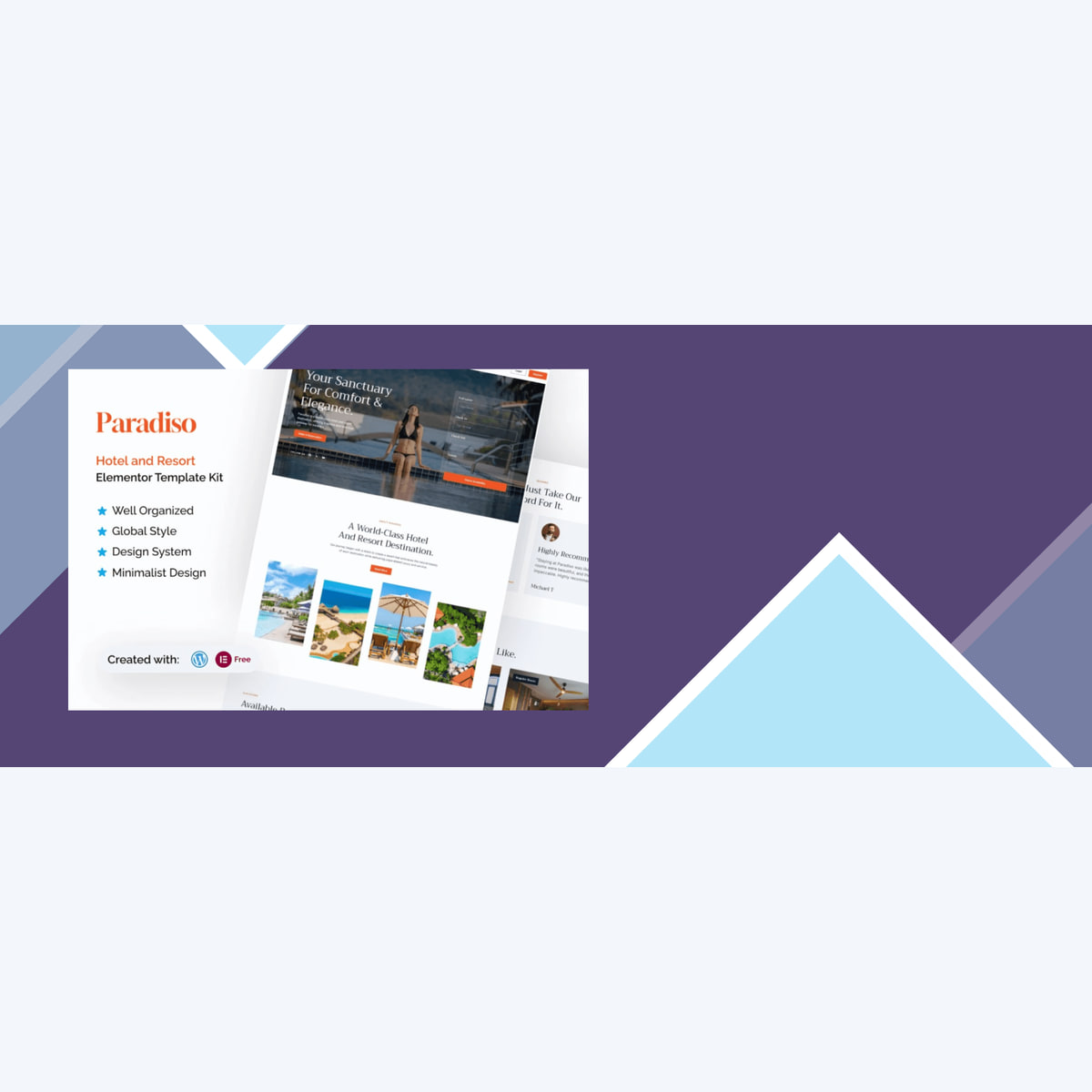 Paradiso – Hotel and Resort Elementor Template Kit