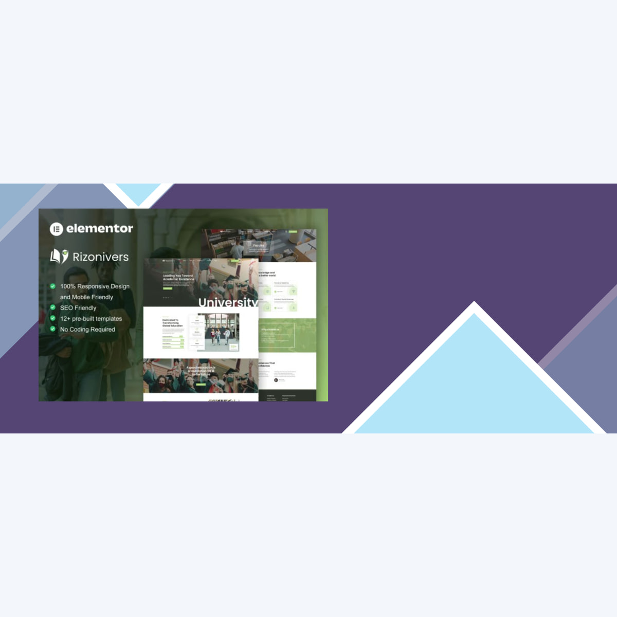 Rizonivers – University and School Elementor Template Kit