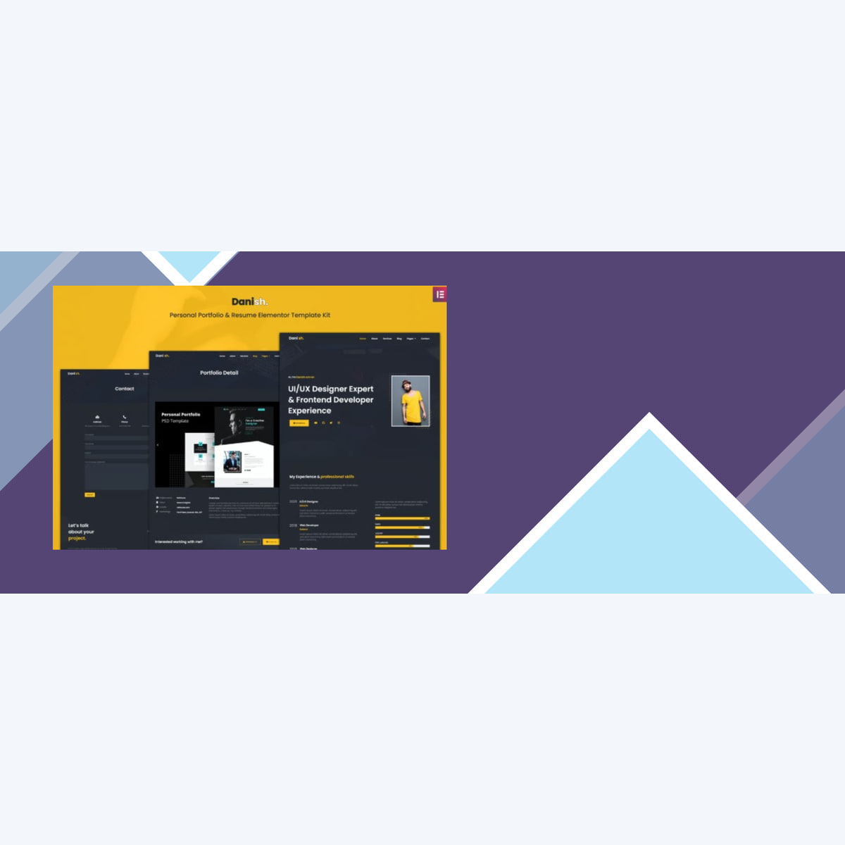 Danish – Personal Portfolio and Resume Elementor Template Kit