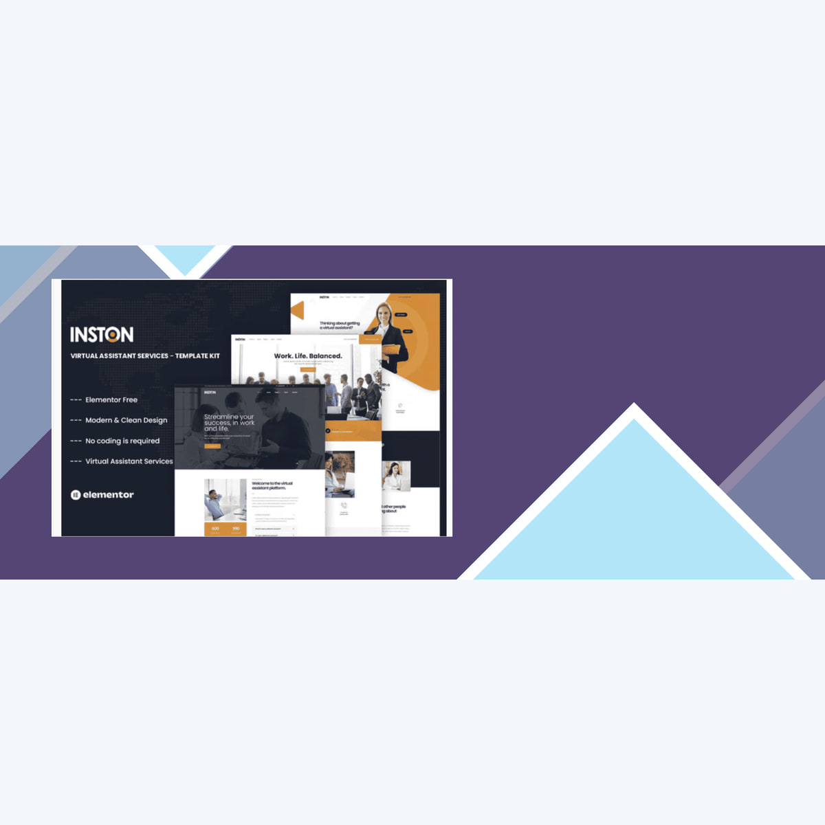 Inston – Virtual Assistant Services Elementor Template Kit