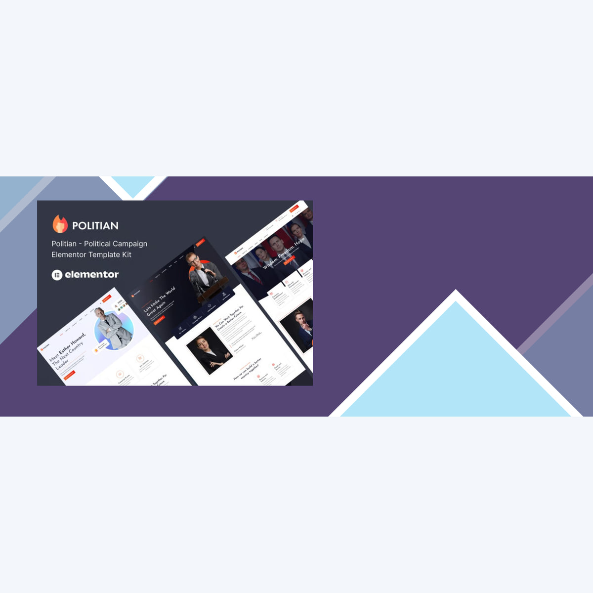Politian – Political Campaign and Elections Elementor Template Kit