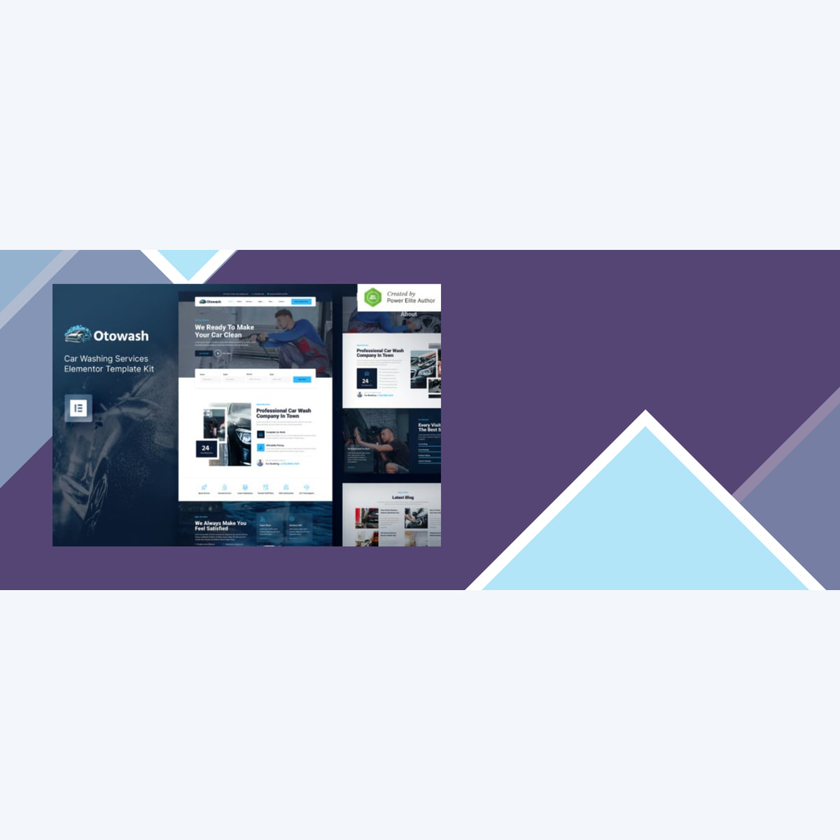 Otowash – Car Washing and Cleaning Services Elementor Template Kit