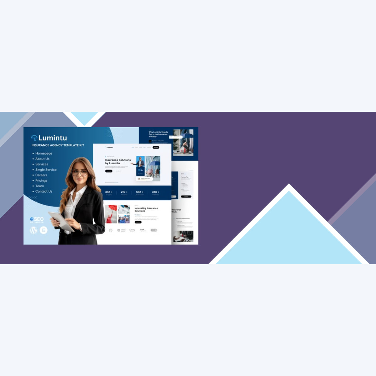Lumintu – Insurance Agency Elementor Template Kit