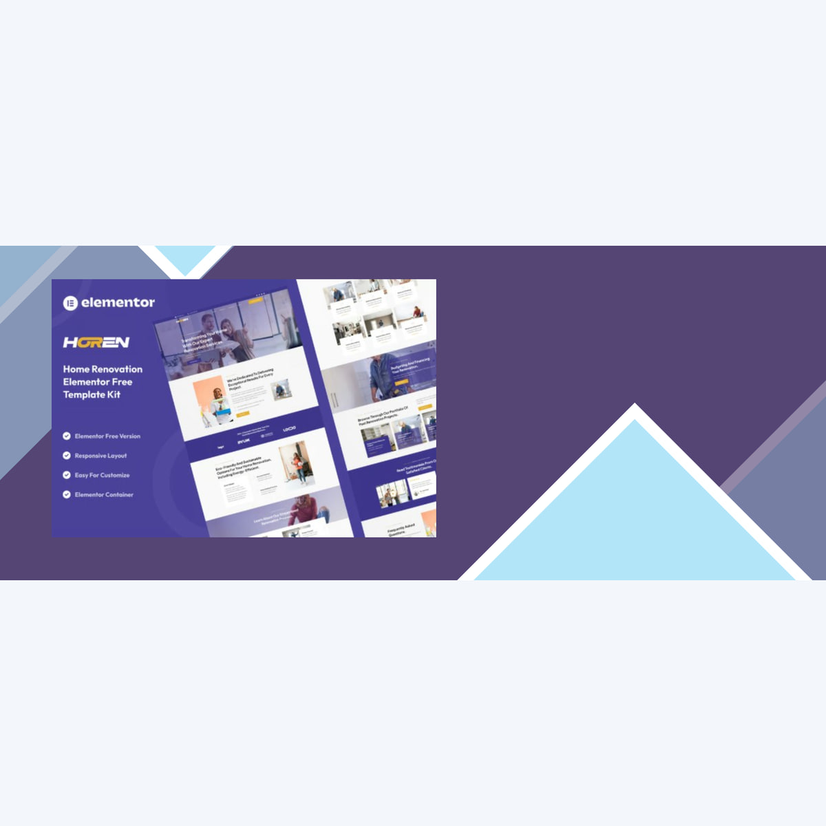 Horen – Home Renovation Services Elementor Template Kit