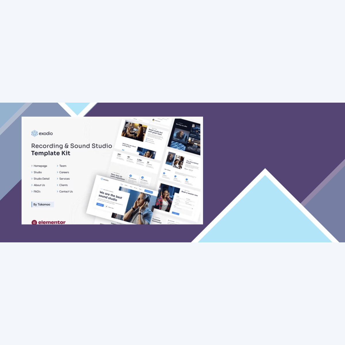 Exodio – Recording and Sound Studio Elementor Template Kit
