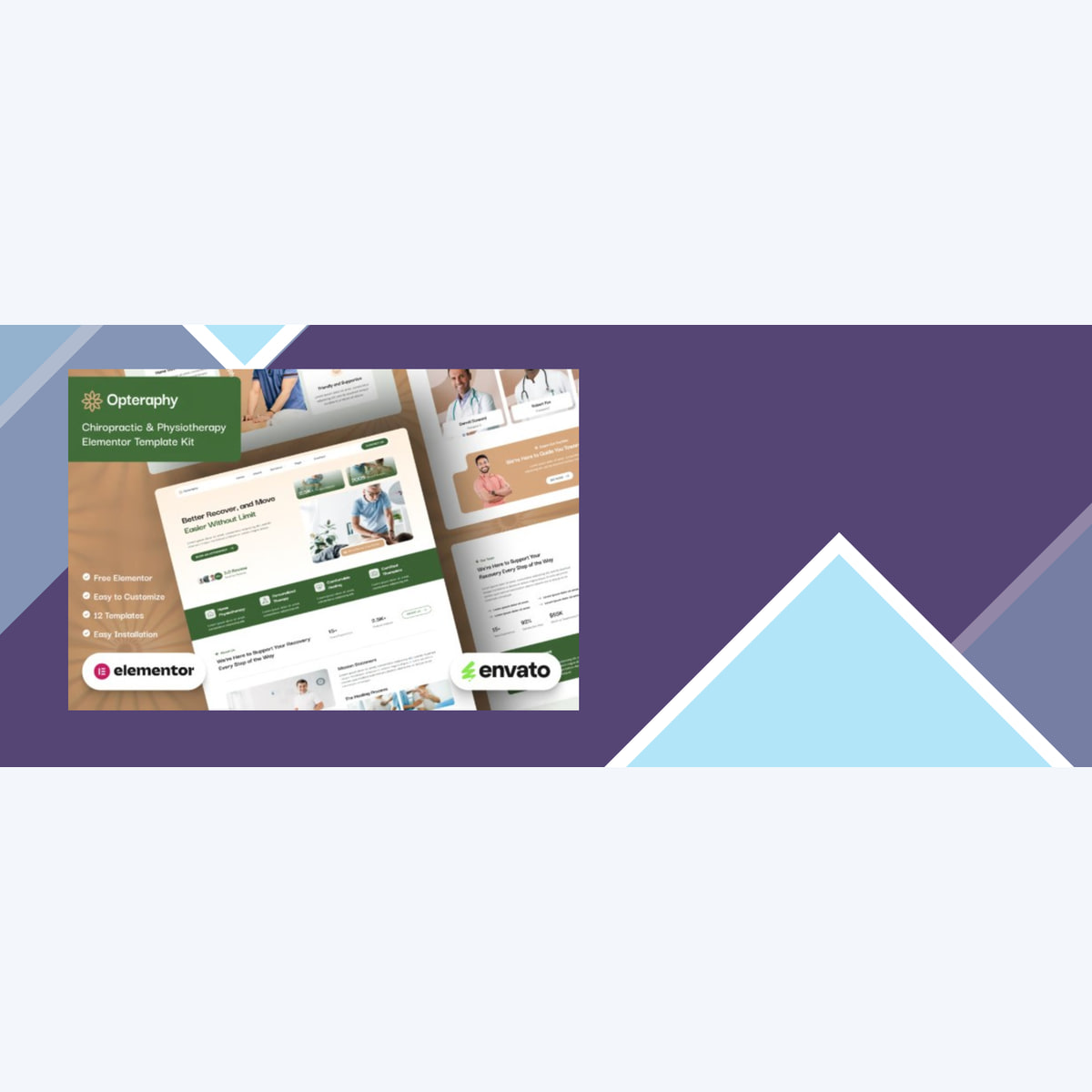 Opteraphy – Chiropractic and Physiotherapy Elementor Template Kit