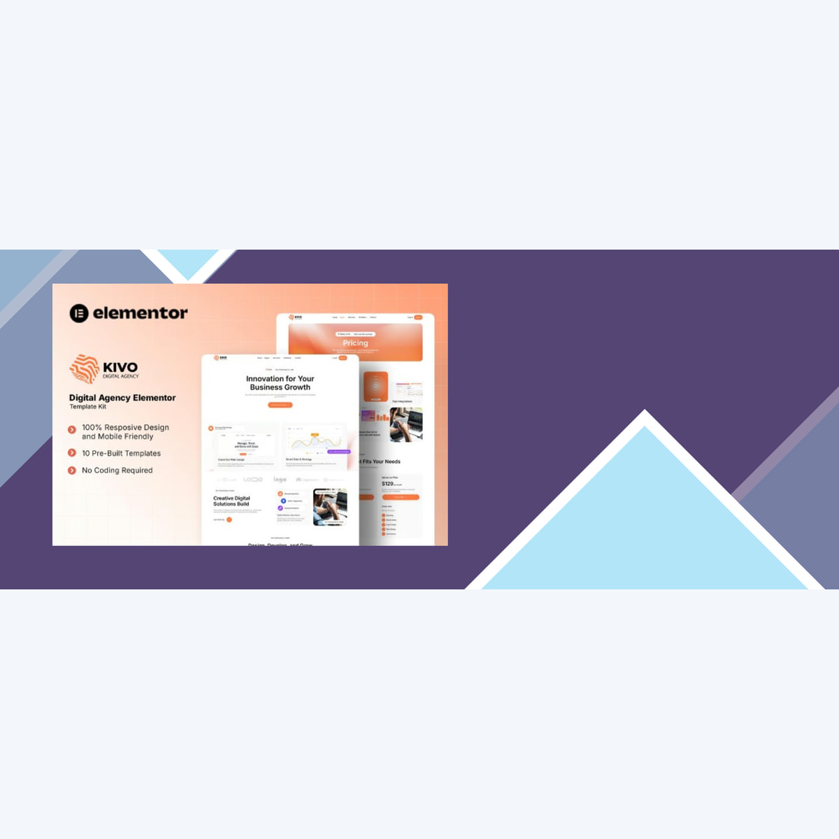 Kivo – Digital Agency Elementor Template Kit