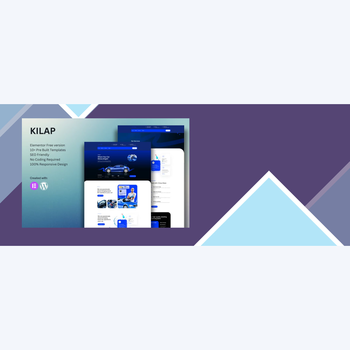 Kilap – Car Wash and Detailing Service Elementor Template Kit