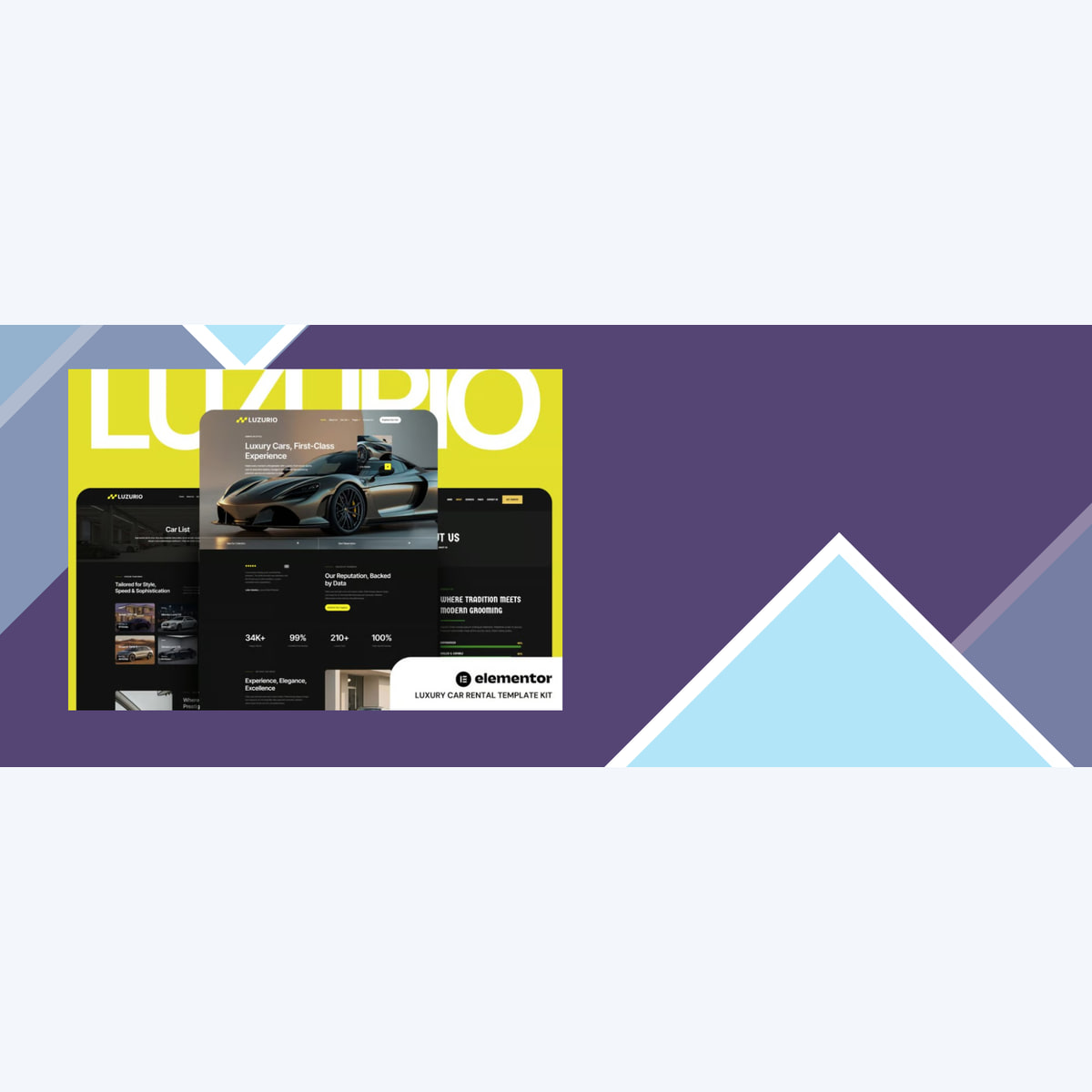 Luzurio – Luxury Car Rental Elementor Template Kit