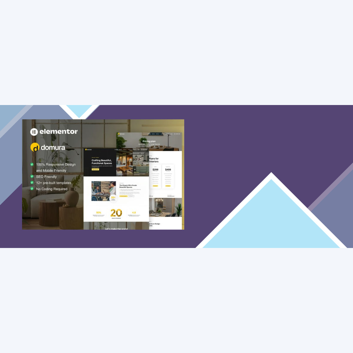Domura – Interior Design and Architecture Elementor Pro Template Kit