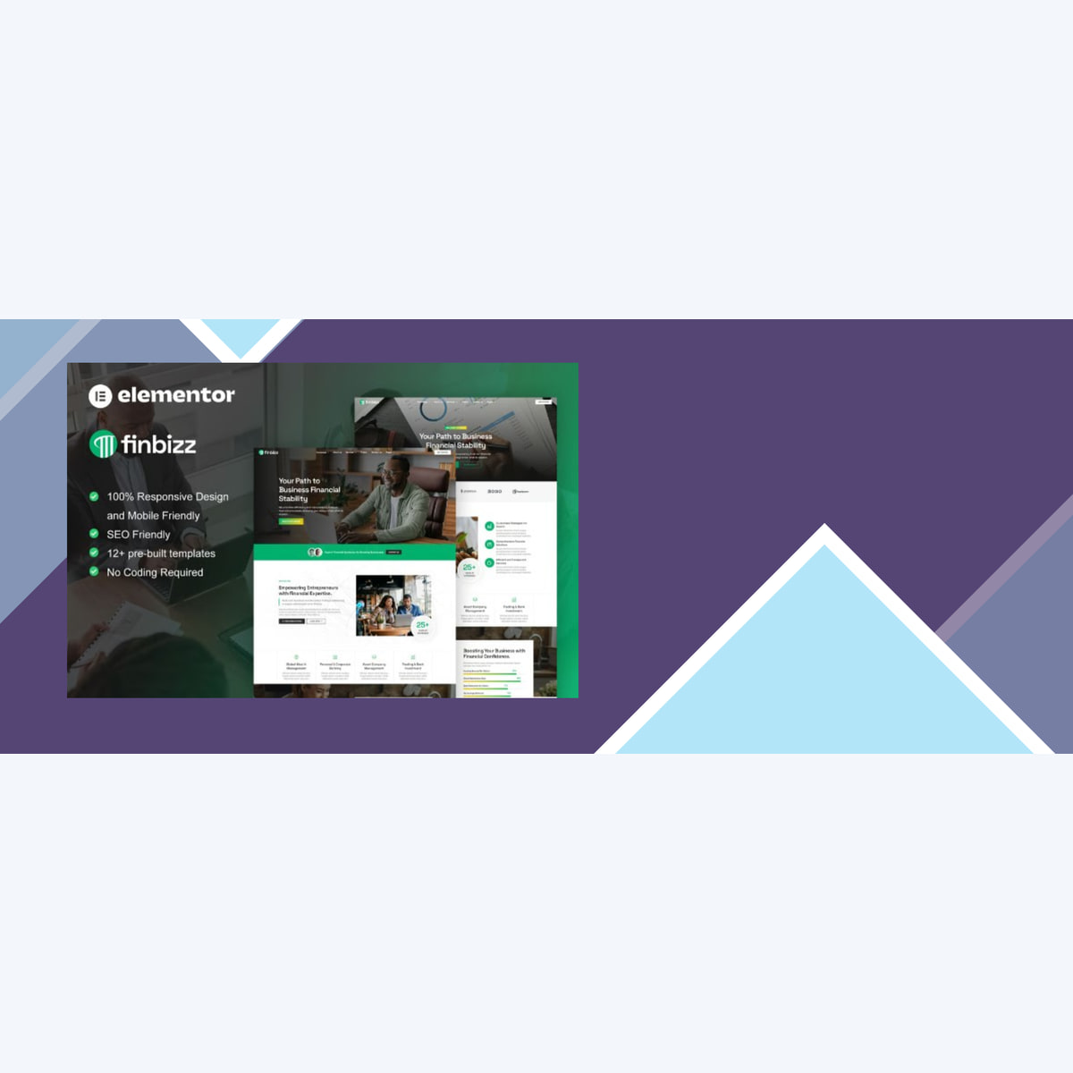 FinBizz – Finance and Investment Manager Elementor Template Kit