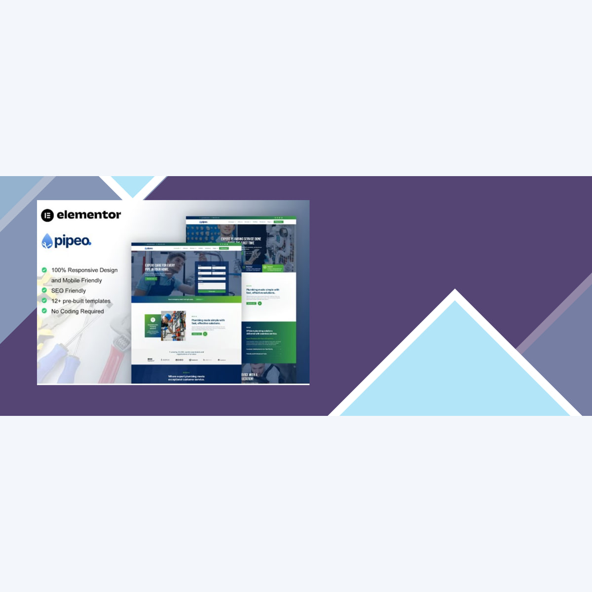 Pipeo – Plumbing Service Elementor Pro Template Kit