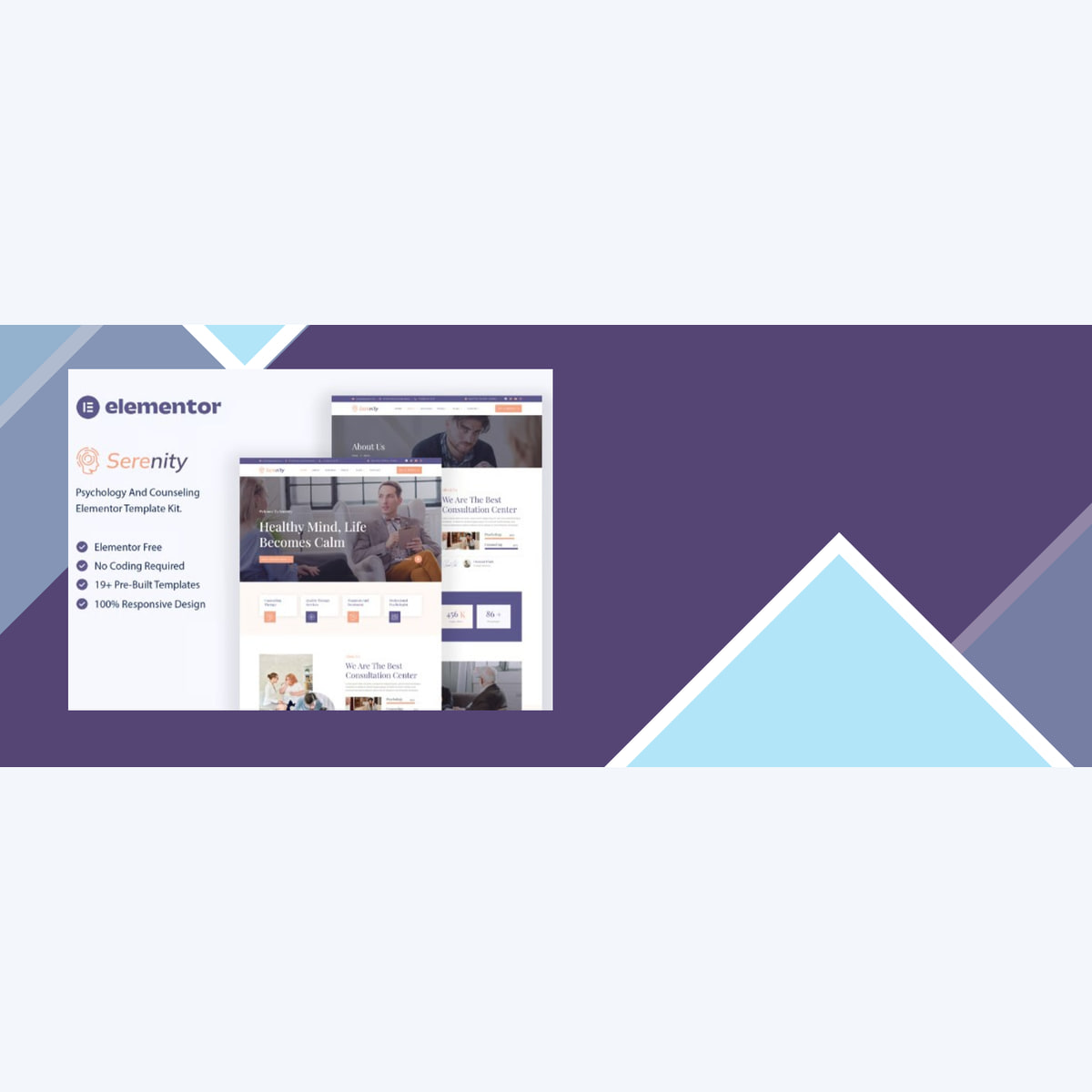 Serenity – Psychology and Counseling Elementor Template Kit