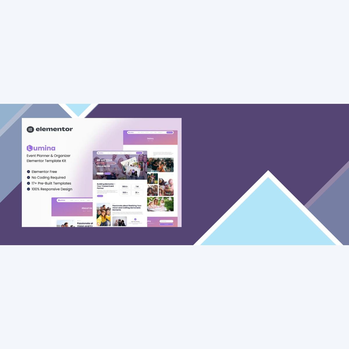 Lumina – Event Planner and Organizer Elementor Template Kit