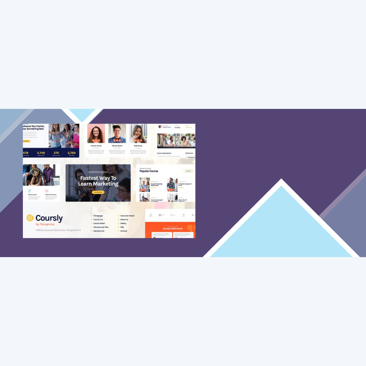 Coursly | Education and Offline Course Elementor Template Kit