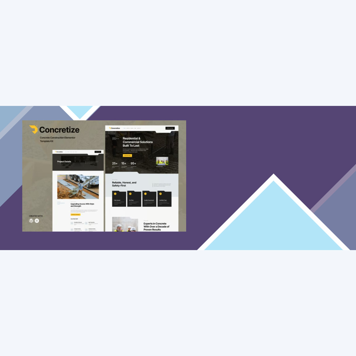 Concretize – Concrete Construction Elementor Template Kit