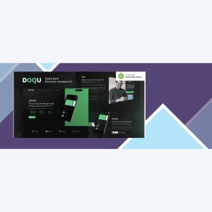 DOQU – Dark Digital Bank and E-Wallet Elementor Template Kit