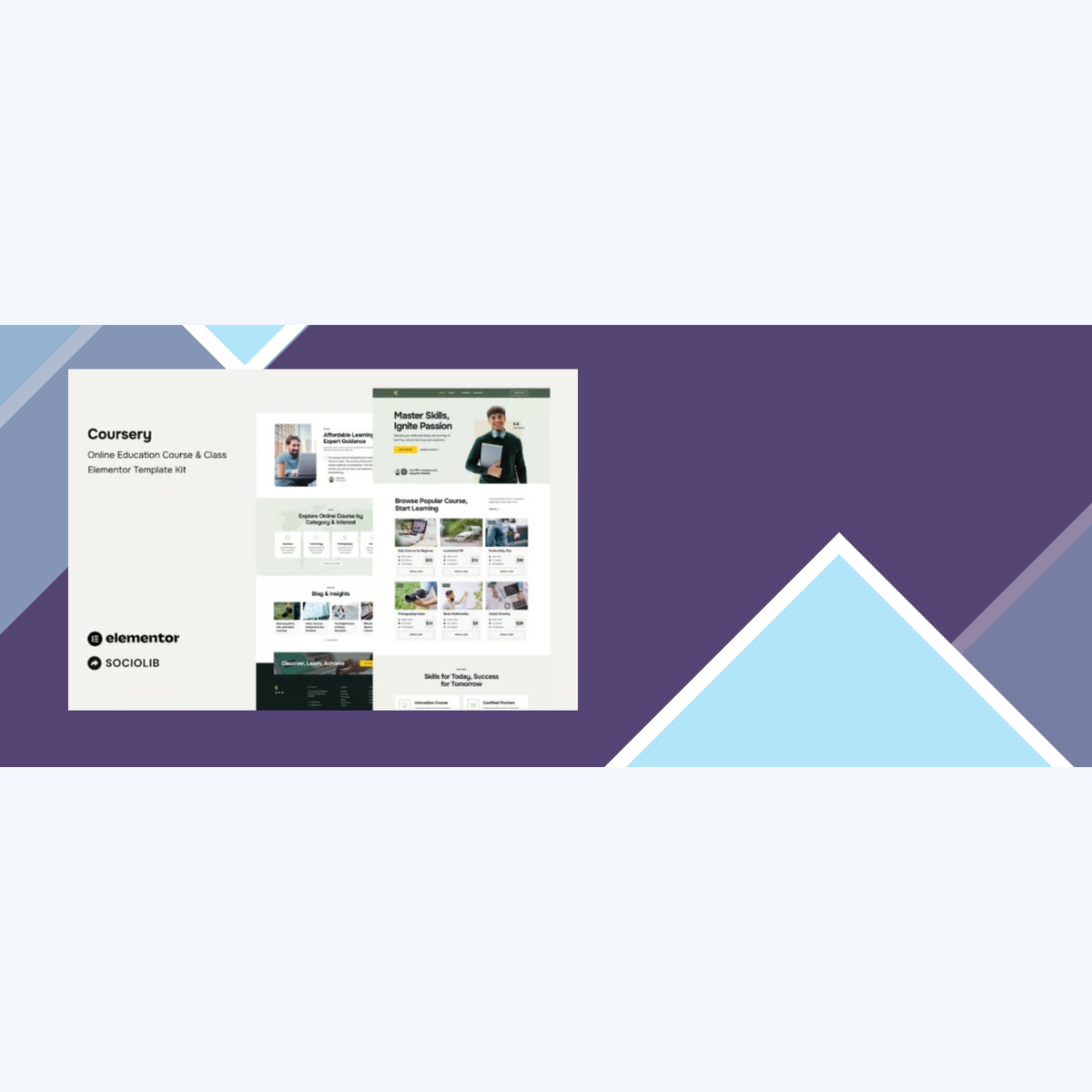 Coursery – Online Education Course and Class Elementor Template Kit