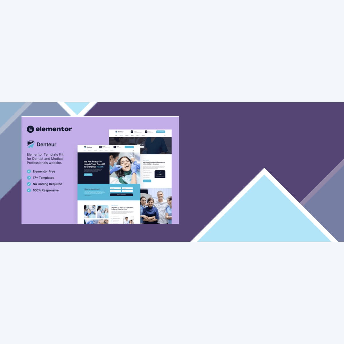 Denteur – Dentist & Dental Clinic Elementor Template Kit