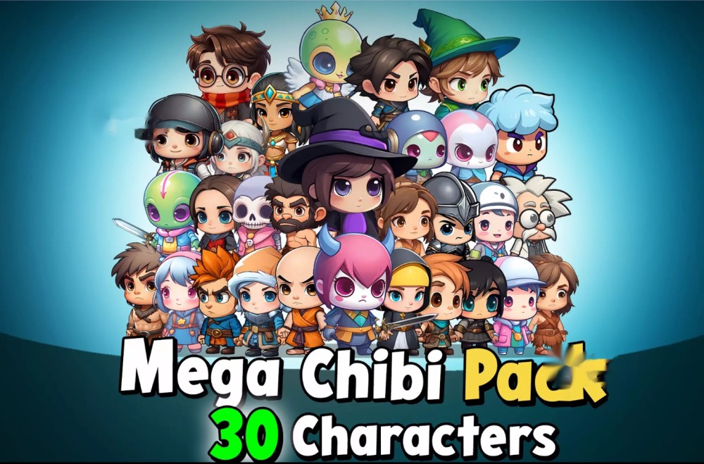 Unity Mega Chibi Pack 30 Characters 1.0.0.1 2D Character Pack